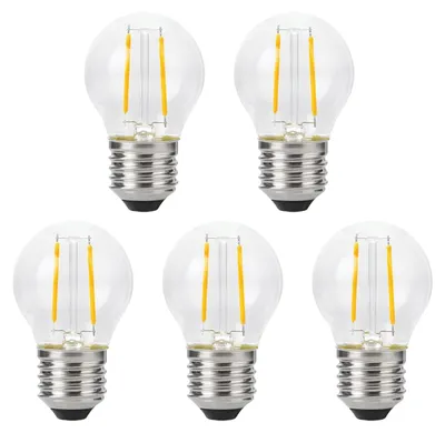 Produktbild von SPL E27 LED Filamentlampe G45 2W Extra Warmweiß Dimmbar 5 Stück