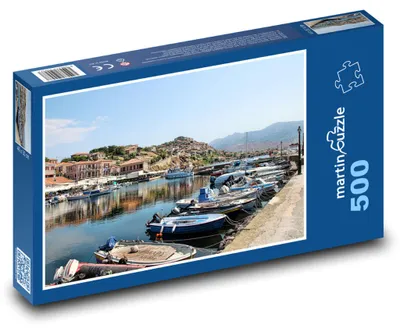 Zdjęcie produktu dla Puzzle 500 Port Molivos, Grecja - martinpuzzle