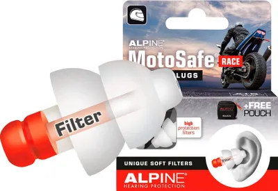 Image de Alpine Motosafe Race Bouchons d'oreilles Blancs Blancs One Size