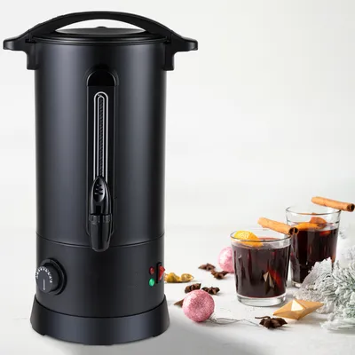 Image de Jopassy Glühweinkocher 10Liter en inox avec robinet Distributeur de boissons chaudes Chaudière à vin chaud Distributeur automatique de vin chaud Pot à vin chaud électrique