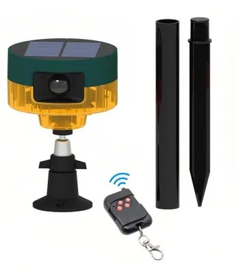 Image de Alarme solaire avec détecteur de mouvement extérieur, détecteur de mouvement à 360° avec LED
