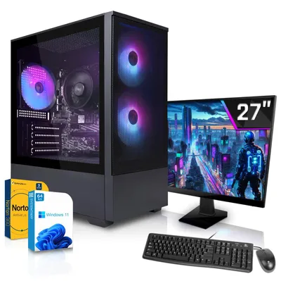 Produktbild von SYSTEMTREFF Office Komplett PC - Core i5-12400 - Intel UHD Graphics 770 - 16GB DDR4 - 512GB NVMe - 27 Zoll TFT - Windows 11 Pro - Desktop