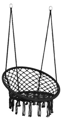 Image de Balançoire nid de cigogne 80cm Boho noir