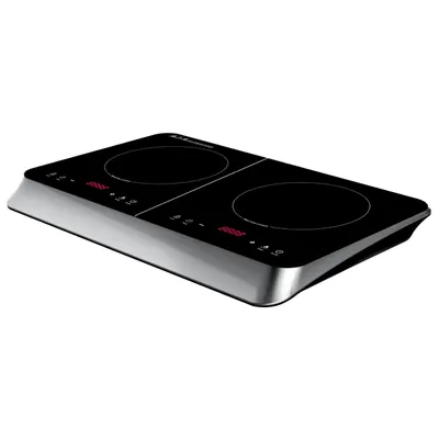 Obrázek produktu pro Ardes AR1F602, Černá, Stříbrná, Pracovní deska, 59 cm, Indukční varná deska se zónami, Sklokeramický, 2 zóna/zón