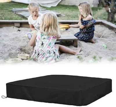 Produktbild von Schwimmbeckenabdeckung - Wasserfest 210D Oxford-Stoff - Mit Riemen und Aufbewahrungsbeutel - 125 x 125 cm schwarz