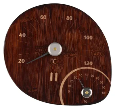 Produktbild von Rento Saunathermometer und -hygrometer dunkler Bambus