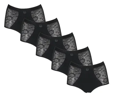 Produktbild von 201 J&C Damen Taillenslips im 5er-Pack – Komfortabel und Feminin Größe XXL Schwarz