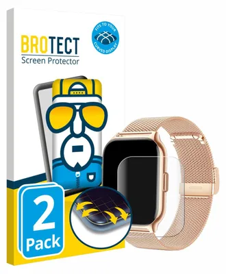 Produktbild von 2x BROTECT Fullscreen Schutzfolie für APAUK Smartwatch 2.01" Displayschutz Folie Fullcover Klar Transparent