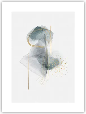 Produktbild von Poster - Poster ohne Rahmen - Aquarell Flecken Gold - 30x40 cm - Wand Bild - Wanddeko - Wandbilder - Kunstposter - Wandposter - Bilder - Kunstdruck - Wanddekoration - Wandbild - P2XPA30x40-4830