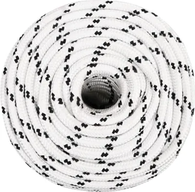 Produktbild von vidaXL Bootsseil Geflochten Weiß 12 mmx100 m Polyester