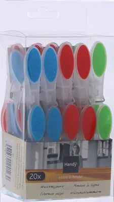 Image de Handy Pinces à linge en plastique 20 pcs. Couleurs