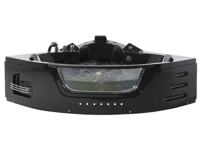 Obrázek produktu pro BELIANI Vířivá vana akrylátová 198 x 144 cm s LED osvětlením a hydromasážními tryskami moderní opěrky hlavy