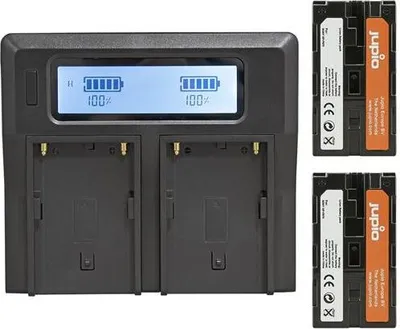 Immagine prodotto di Jupio 2pcs NP-F970 (6000mAh) batteria set con doppio caricabatterie