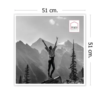 Obrázek produktu pro Haes Deco EF18W Plastový fotorámeček bílý 50x50 cm s uměleckým sklem