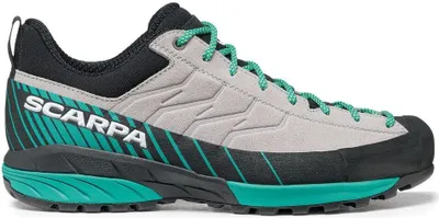 Mescalito Wmn Approach Schuhe von Scarpa in Grau und Türkis; geeignet für Damen; mit rutschfester Sohle.