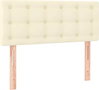 Obrázek produktu pro vidaXL Čelo postele krémové 100x5x78/88 cm Imitace kůže