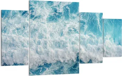 Produktbild von Bild auf Leinwand - Leinwandbild - Meer Welle Ozean - 160x90cm - Wand Bild - Wanddeko - Wandbilder - Leinwanddruck - Bilder - Kunstdruck - Wanddekoration - Leinwand bilder - Wandkunst - DL160x90-4067