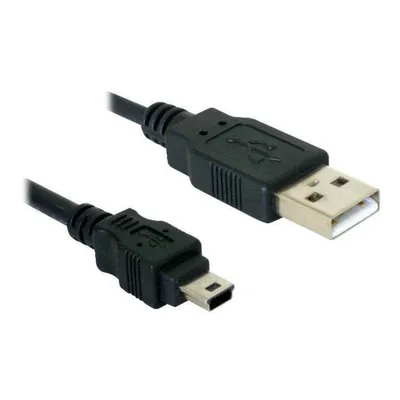 Produktbild von DeLOCK Cable USB 2.0 > USB-B mini 5pin male/male, USB A, Mini-USB B, männlich/männlich, 1.5 m