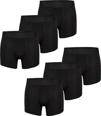 Produktbild von Phil & Co. Berlin Herren Retro Boxer 6-Pack Jersey Core - Black  - Größe L