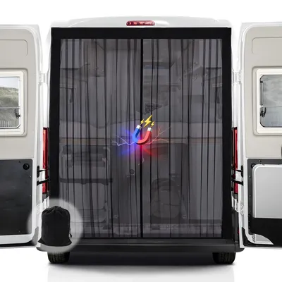 Produktbild von Magnetisches Moskitonetz für Transporter, Fliegengitter für Opel Movano (Hochdach) und FIAT Ducaro (Hochdach), magnetischer Verschluss in der Mitte zum Insektenschutz in Pkw