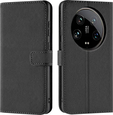 Produktbild von Conie Klapp Tasche für Xiaomi 14 Ultra Kartenfach Rundumschutz Hülle in Schwarz