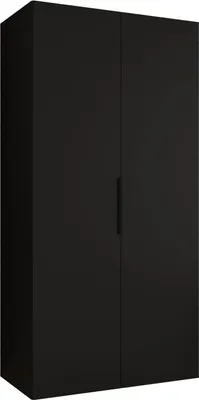 Produktbild von MEBLE KRYSPOL, Kleiderschrank, Schrank 100 cmx202x52, Schwarz, Schwarz