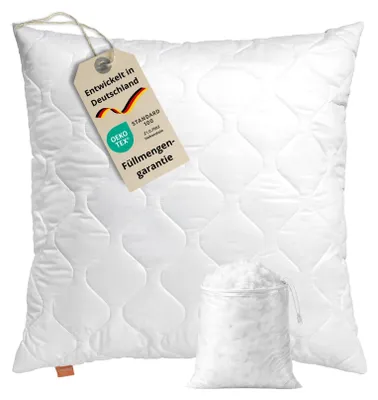 Obrázok produktu pre Vankúš z mikrovlákna so zipsom, 65 x 65 cm, biela farba