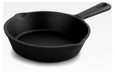 Produktbild von 10 Stück Brat- und Servierpfanne mit Stielgriff ø 20 cm aus Gusseisen schwarz