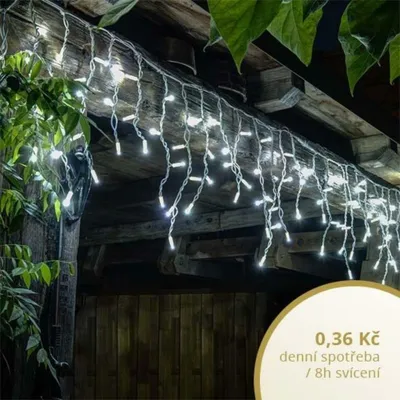 Obrázek produktu pro LED světelné krápníky, 3x0,5 m, ledově bílá, 114 diod, IP67