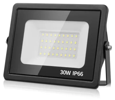 Produktbild von LED-Flutlichtstrahler - 30 W - IP66 Wasserdicht - 6500 K Kaltweiß - 220–240 V - 2er-Pack - Für Außenbereiche