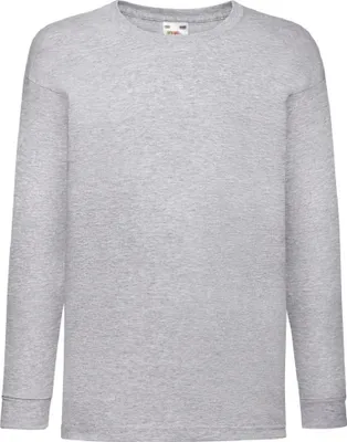 Produktbild von Fruit Of The Loom Kinder T-Shirt, langarm (2 Stück/Packung) BC4270 (3-4 Jahre (104)) (Grau meliert)