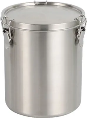 Produktbild von Luftdichter Vorratsbehälter für Lebensmittel, Edelstahl, Tierfutterglas mit Deckel, Eimer für Hundeleckerlis, Küchen-/Speisekammer-Organizer für Kaffee und Müsli