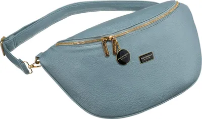 Zdjęcie produktu dla Niebieska saszetka damska biodrówka nerka na ramię crossbody z eko skóry Peterson