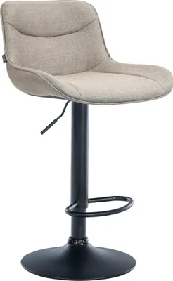 Produktbild von CLP Barhocker Vonore Stoff Höhenverstellbar Und 360 Grad Drehbar taupe Gestell Farbe schwarz