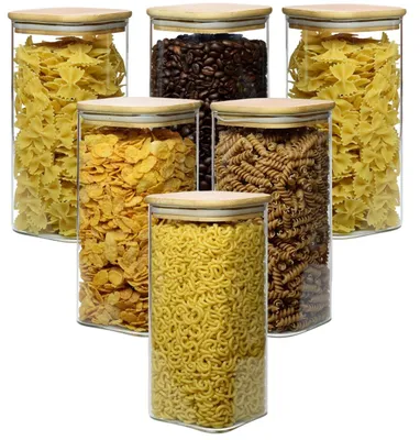 Image de Ensemble de 6 bocaux de conservation en verre borosilicaté