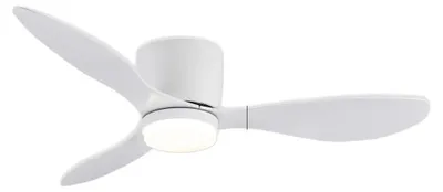 Produktbild von Deckenventilator mit LED-Licht, 6 Geschwindigkeitsstufen, Fernbedienung, weiß-52 Zoll