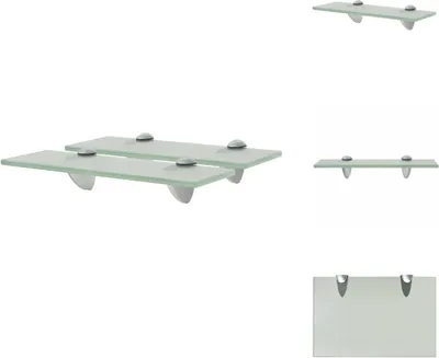 Obrázok produktu pre vidaXL Plávajúce police 2 ks. Sklo 30x20 cm 8 mm - Nástenné police