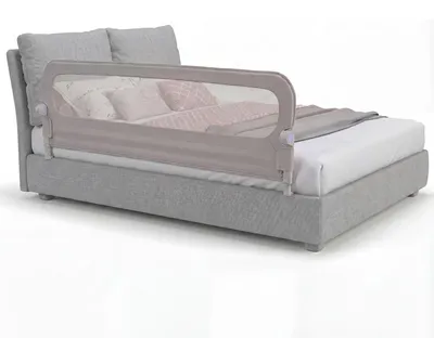 Zdjęcie produktu dla KOMFOTTEU Barierka do łóżka, ochrona przed wypadnięciem, 200 x 60 cm, składana barierka do łóżka, barierka do łóżeczka dziecięcego z siatką i pasami, łatwy montaż, do łóżek z materacem sprężynowym, łóżeczek dziecięcych i łóżek dla rodziców (szara)
