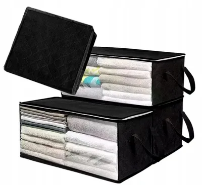 Image de Organiseur pour linge de lit et vêtements - Protège de la saleté et de la poussière - Housse pratique avec fermeture éclair - Idéal pour les penderies - Haute qualité