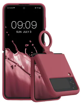 Produktbild von kwmobile Flip Soft Case kompatibel mit Samsung Galaxy Z Flip4 - Silikon Hülle für Foldable Handy - Handyhülle in Dark Rose