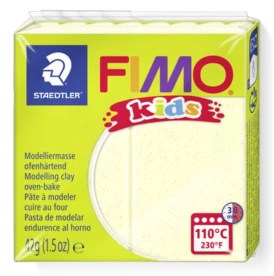 Produktbild von STAEDTLER FIMO kids 8030 ofenhärtende Modelliermasse Einzelprodukt, 42g, perlglanz gelb