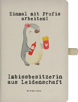 Produktbild von Mr. & Mrs. Panda Tagebuch Imbissbesitzerin Leidenschaft - Transparent - Geschenk, Pommesliebe, Spruch, Lustig, notizbuch, Journal, Jubiläum, Skizzenbuch, Adressbuch