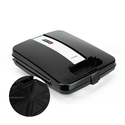 Zdjęcie produktu dla Huslog opiekacz do kanapek XXL 1800 W na 4 kanapki płyty 25,4 x 21,5 cm non-stick Cool Touch