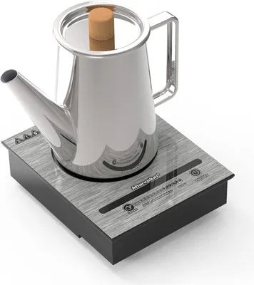 Produktbild von Mini Induktionskochplatte, 900W induktionskochfeld 1 Platte, Elektrisch Kochplatte Induktion mit 5 Leistungsstufen, 100W-900Watt Campinganhänger,