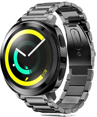 Produktbild von Strap-it Titanarmband - Kompatibel mit Samsung Gear Sport Armband Ersatzarmband - Titanium - Hochwertiges Material - für Samsung Gear Armband Graphit