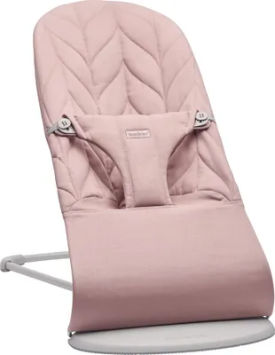 Obrázek produktu pro BABYBJÖRN Lehátko Bliss Dusty pink Bavlna Petal, světle šedá konstrukce
