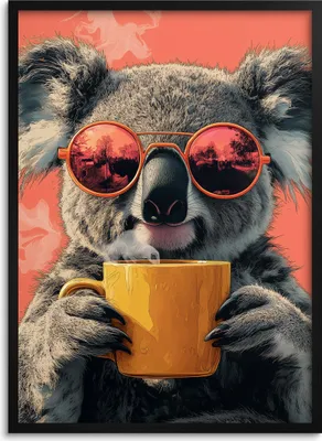 Obrázok produktu pre Obrazový plagát na stenu v ráme do izby pre mladých Koala 50x70