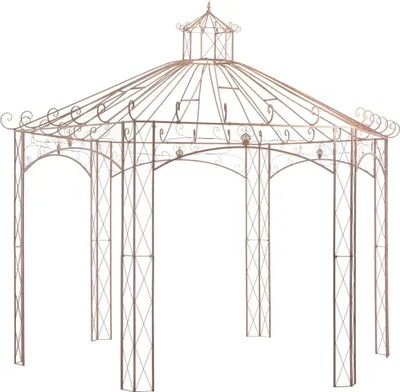 Produktbild von Gartenpavillon Antikbraun 4 m Eisen