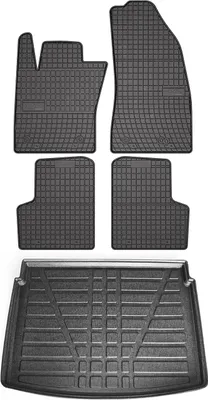 Zdjęcie produktu dla Zestaw dywaników podłogowych i wykładziny bagażnika do Jeep Renegade 2014-2024 Rubber black 5x