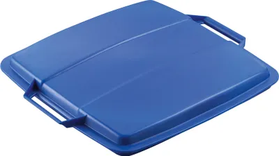 Produktbild von DURABLE DURABLE Abfalleimer DURABIN FLIP VEH2012031 52x61x49cm grau/blau